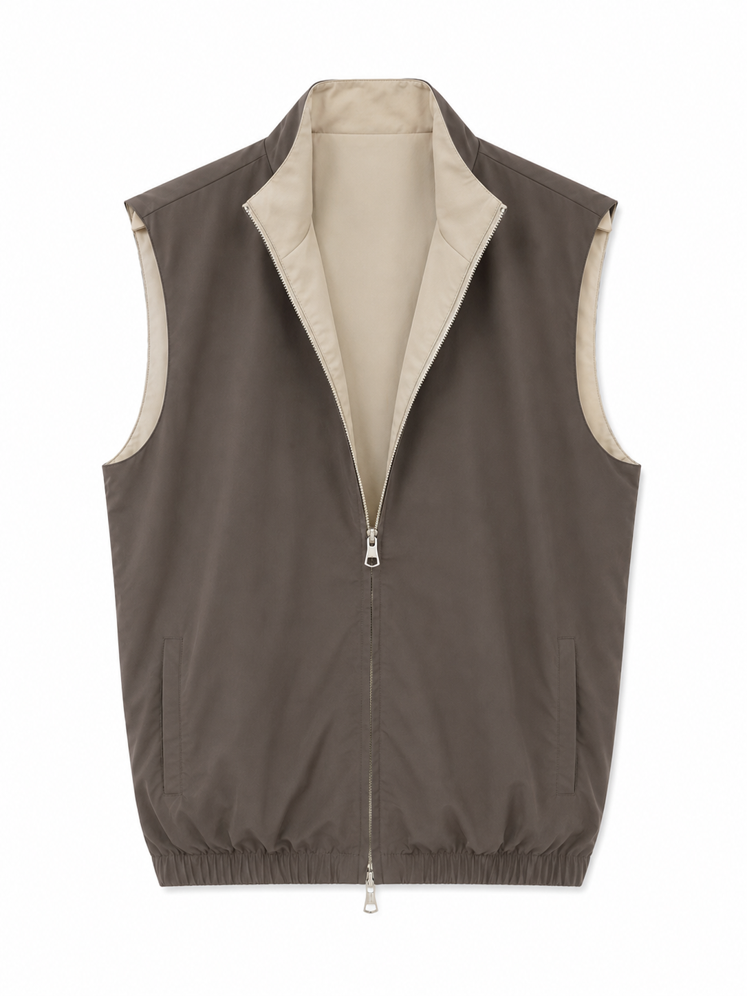 Brown / Beige dubbelzijdige bodywarmer